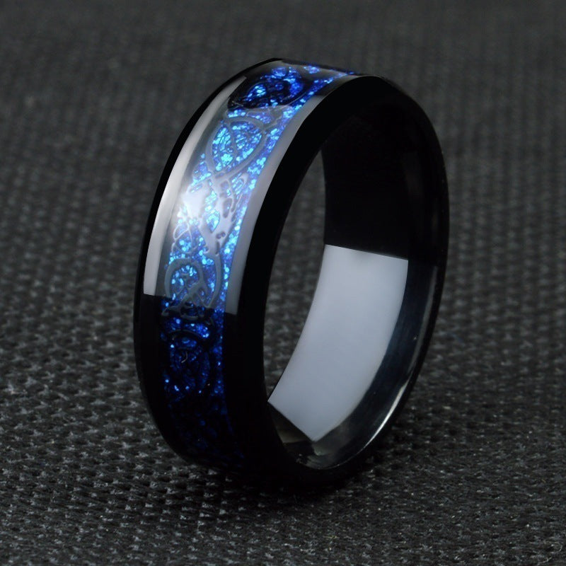 Luxury Black Gemstone Heart Engagement & Wedding Ring