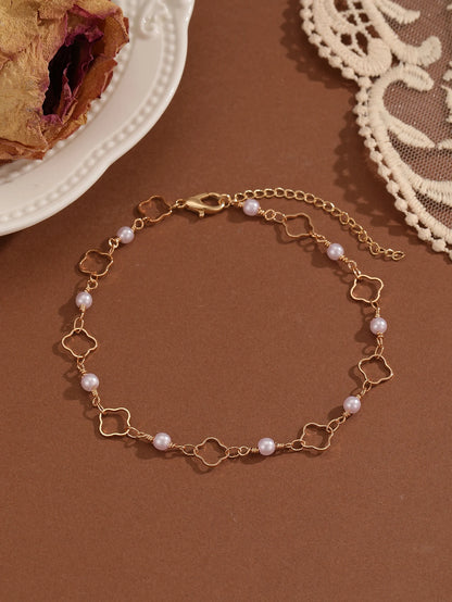 QIAMNI Summer Bohemia Crystal Cubic Zirconia Anklet For Women Girls Ankle Bracelet Leg Chain Beach Party Travel Foot Jewelry