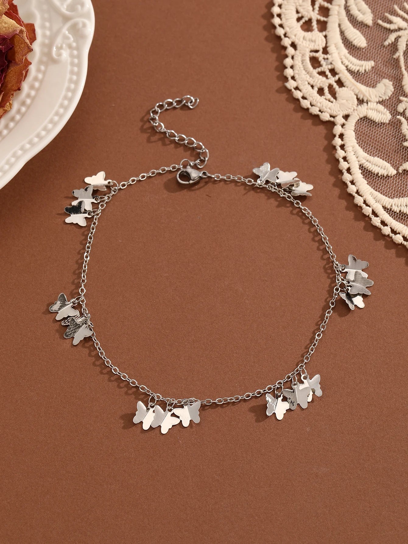 QIAMNI Summer Bohemia Crystal Cubic Zirconia Anklet For Women Girls Ankle Bracelet Leg Chain Beach Party Travel Foot Jewelry