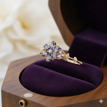 Elegant S925 14K Opal Zircon Luxury Ring