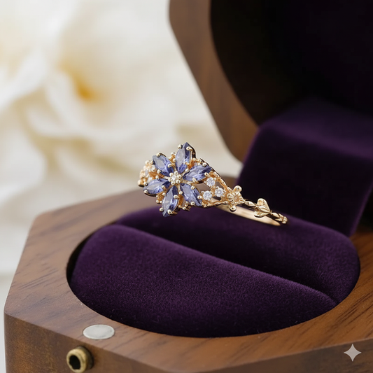 Elegant S925 14K Opal Zircon Luxury Ring
